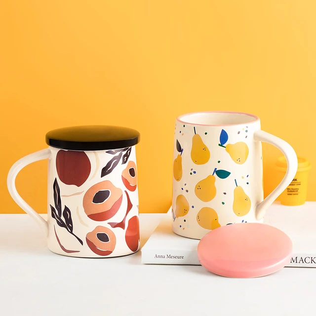 Vintage Aesthetic Mug Coffee Cups Ceramic High Quality Home Modern Art  Kawaii Mugs Breakfast Creativity Canecas Mug Cute Cup - AliExpress