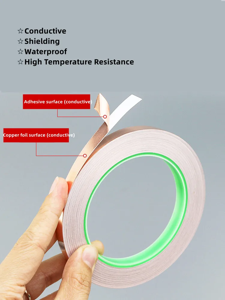 Copper Foil Tape With Dual Conductive Adhesive For Guitar And EMI Shielding Electrical Repairs Crafts Stained Glass