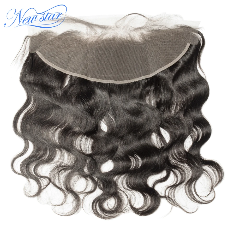 Body Wave HD Lace Frontal Brazilian Human Hair Transparent 13x4 Closure New Star Virgin Hair PrePlucked 3Part Brown Lace Frontal