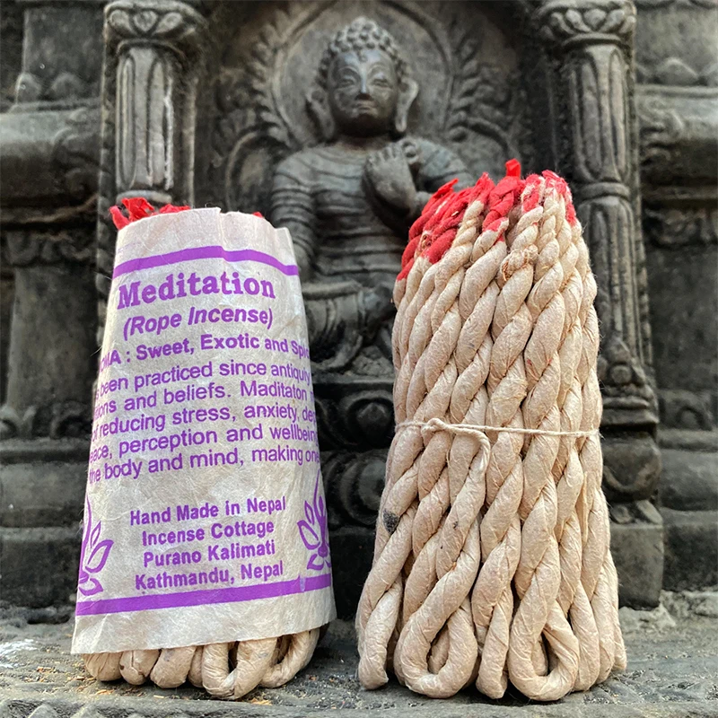 Yoga Aromatherapy Himalayan Rope Fragrance Handmade Traditional Rope Fragrance Sage And Sabba with Patchouli And Cedar 40pcs rope fragrance