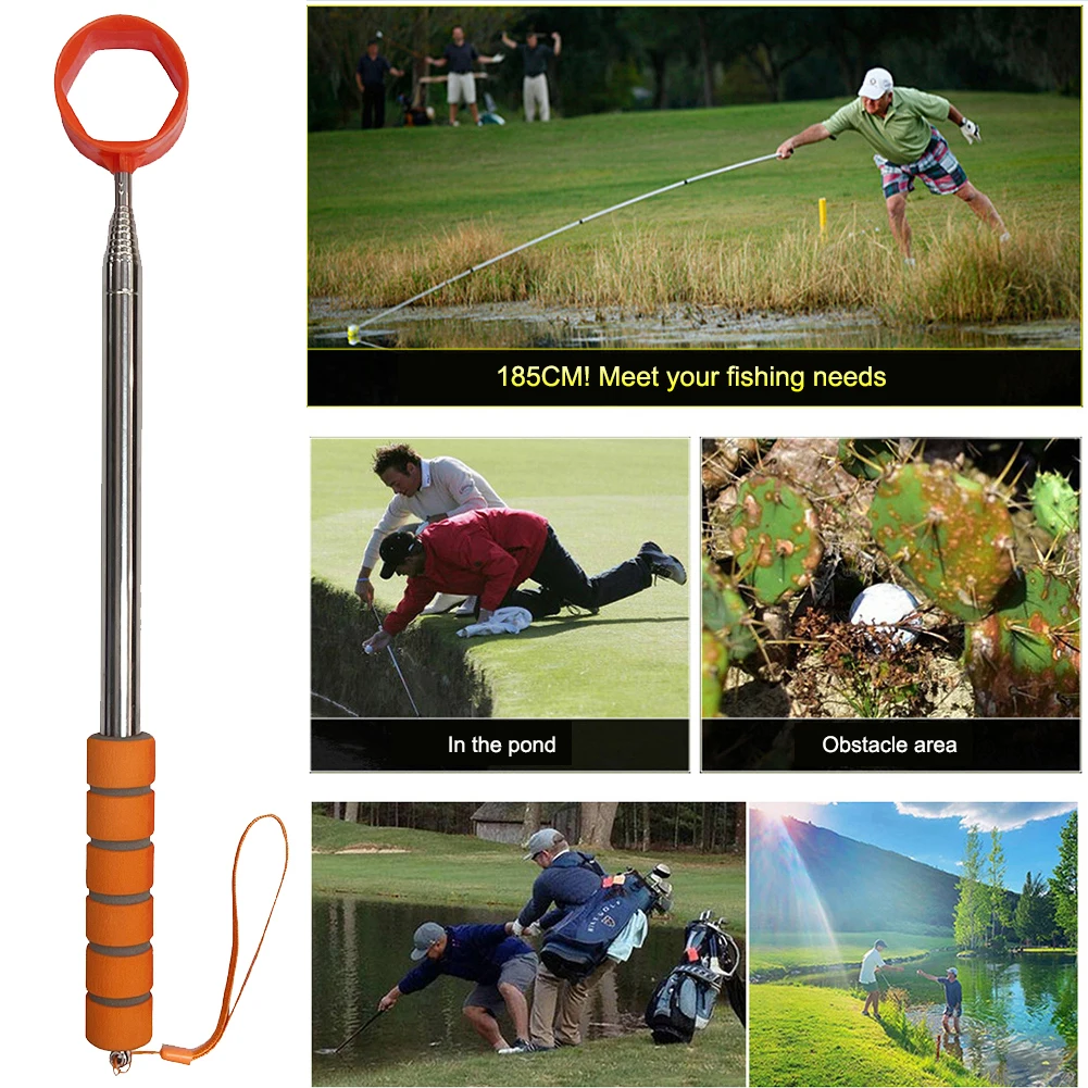Stainless Steel Golf Ball Retriever Extendable Pick Up Tool