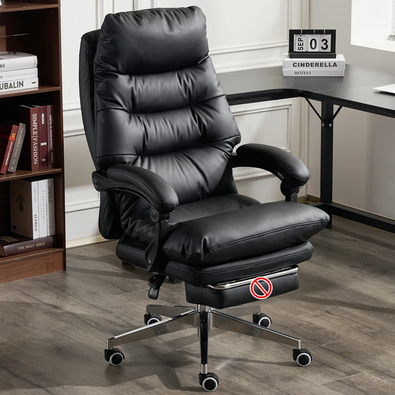 Leather Lazy Office Chair Comfortable Bedroom Emperor Camp Massage Full Body Office Chair Ergonomic Ergonomic Home Furniture