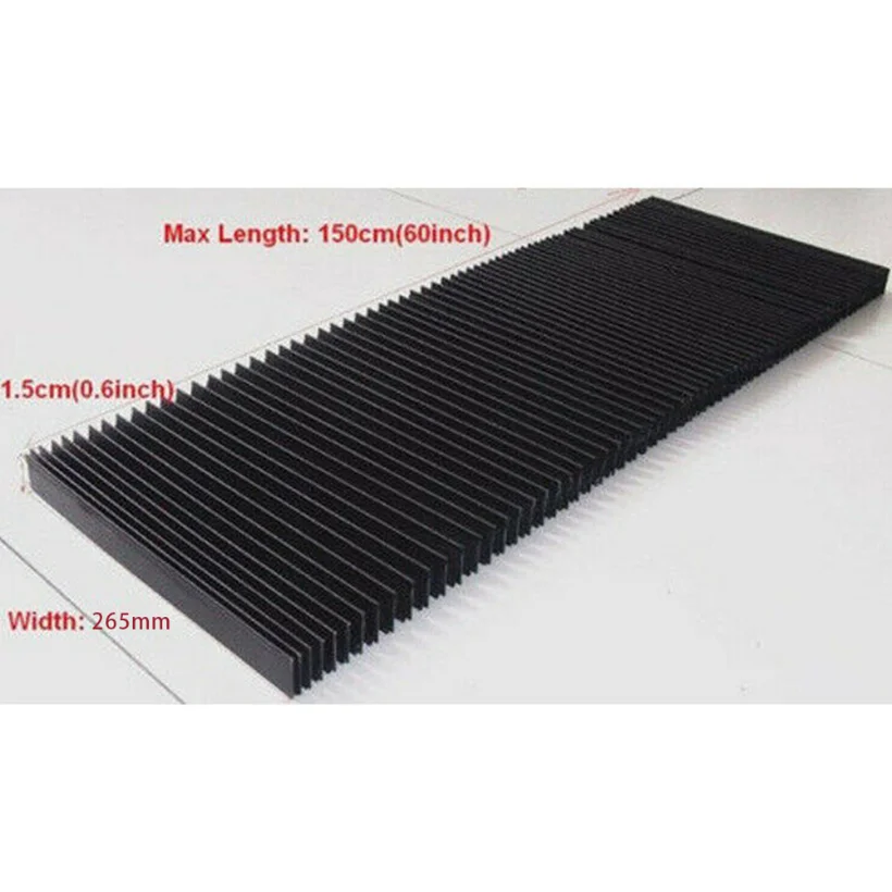 Milling Machine Flexible Guard Dust Cloth Three-proof Cloth Protective Flat Accordion Bellows Cover Tool 1.5 Meters*15mm CNC milling machine cover