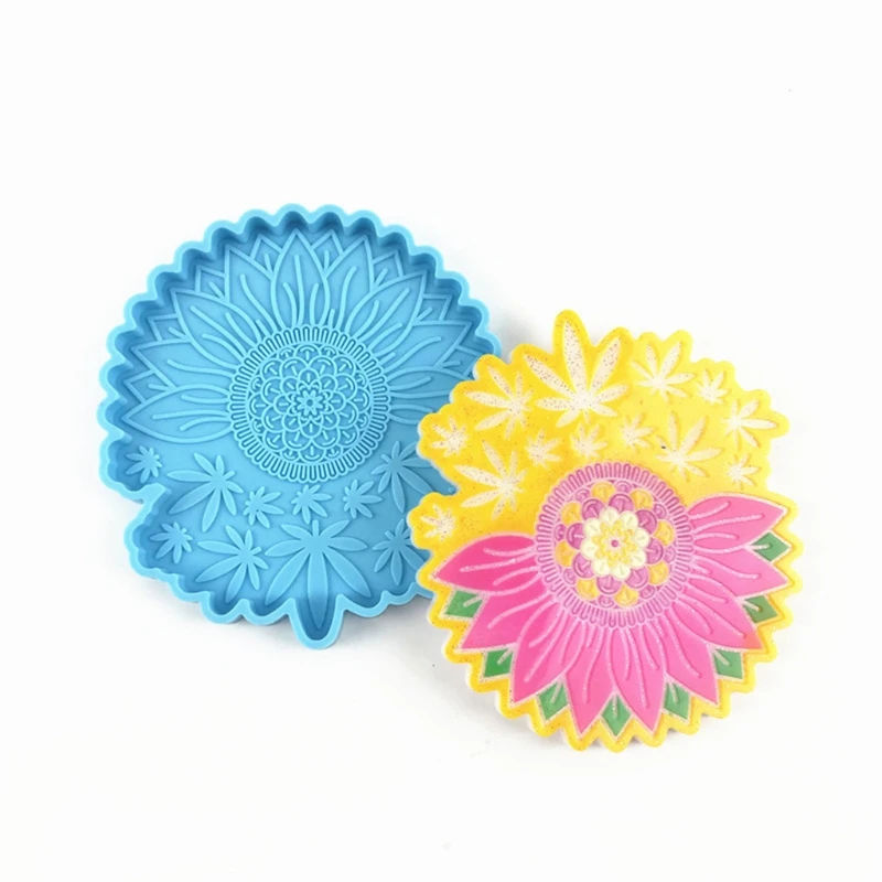 Y4QE DIY Maple Leaf Epoxy Resin Mold Holder Silicone Mould