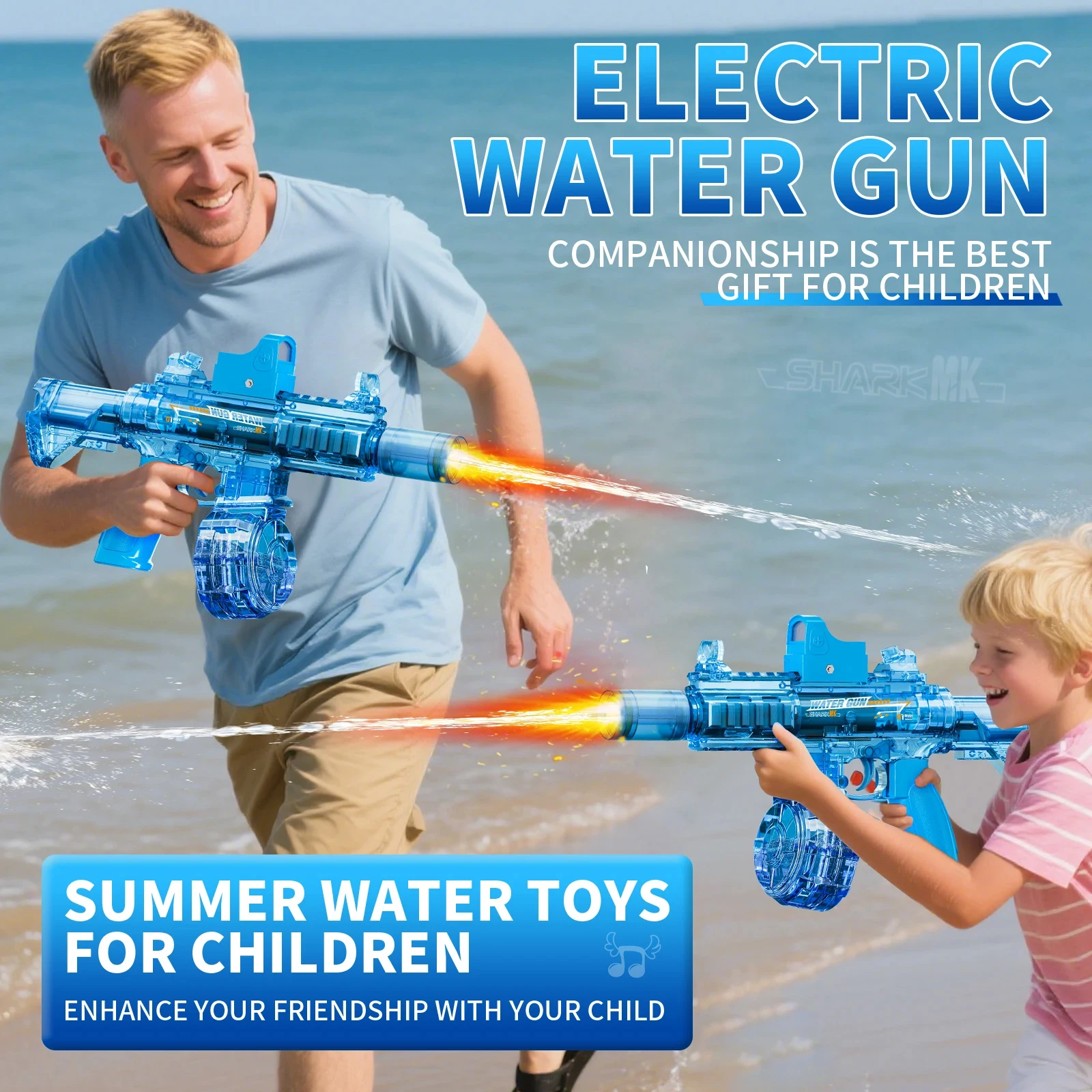 2026M416 LED-Simulations-Feuerpistole für Kinder, elektrische Wasserpistole mit großem Fassungsvermögen, automatischer Dauerbetrieb, Sommer für Jungen_voghion.com