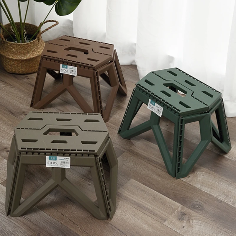 New Modern Storage Folding Stool Strong Portable Plastic Stool Eco