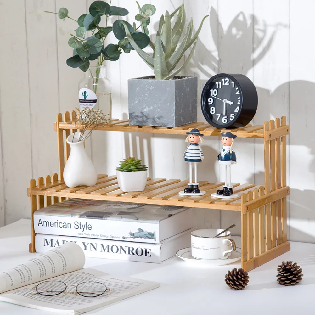 2 Tier Decorative Tabletop Wood Plant Stand Display Shelf: 3 - 5 Days Free Delivery Only UK