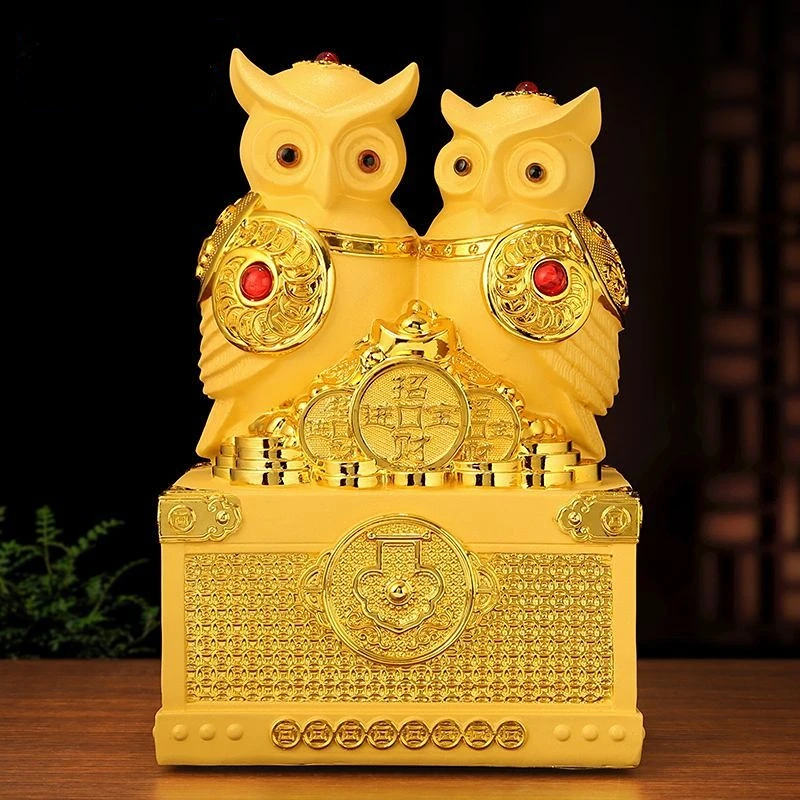 

Owl Ornaments Living Room Decoration Chinese Gift Home Creative Animal Bird Statues Sculptures