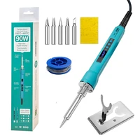 90/100W  Digital Soldering Iron Set Kit Repair Welding Tool Set Calibration Temperature Adjustable 180-520-600C