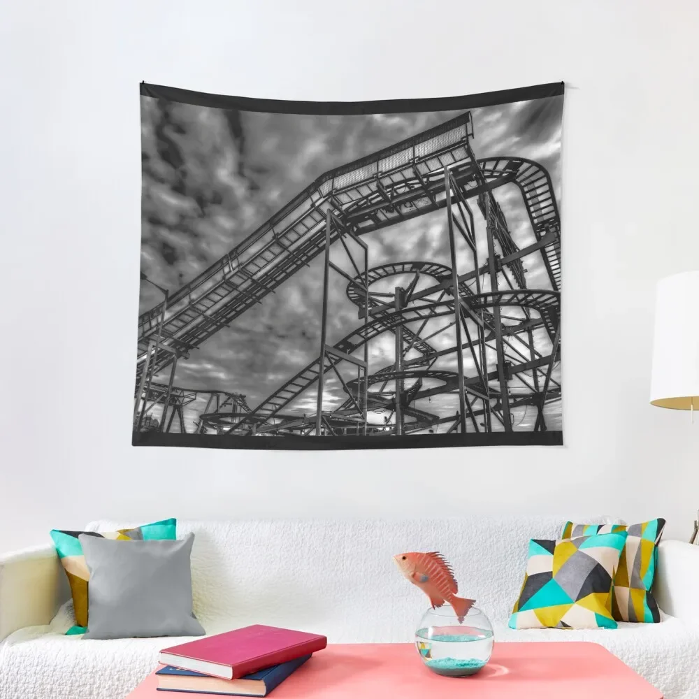 

Monochrome Rollercoaster Tapestry Wall Tapestries Home Decorators Wall Coverings Bedrooms Decor Tapestry