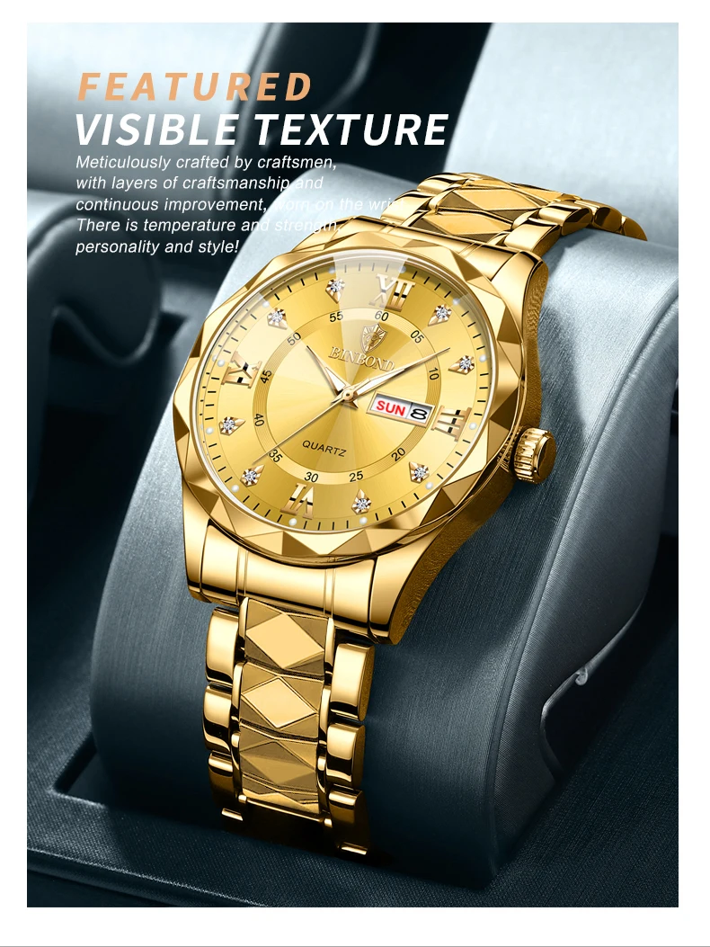 Men's Wrist Watch Waterproof Quartz Watch With Date And Glow_voghion.com
