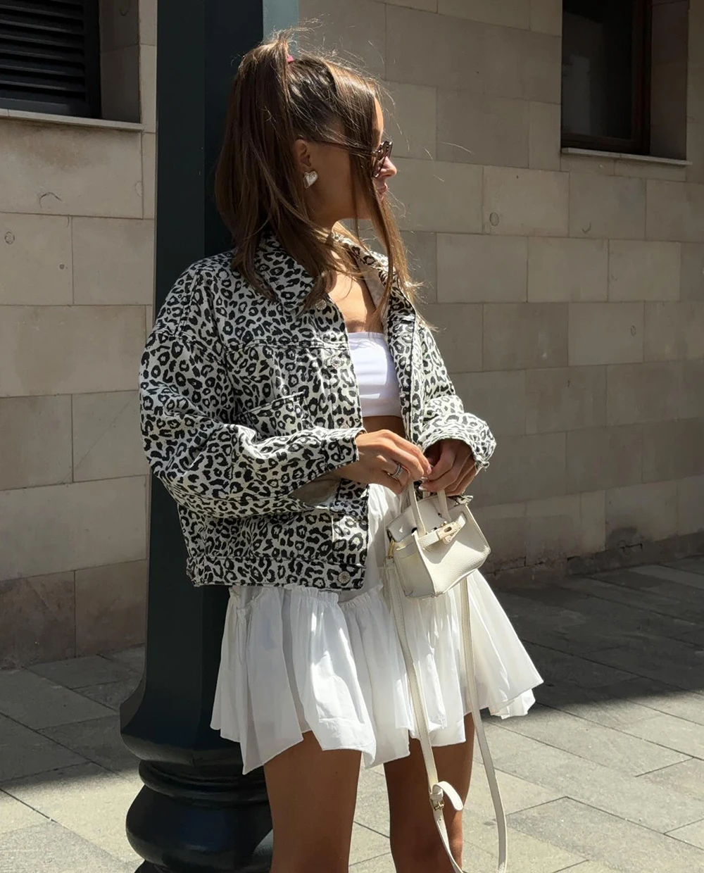 Spring Summer White Mini Skirt A-line High Waist Sexy Cute Ruffle Vintage Tennis Skirt Elastic Waist Tutu Short Skirts for Women