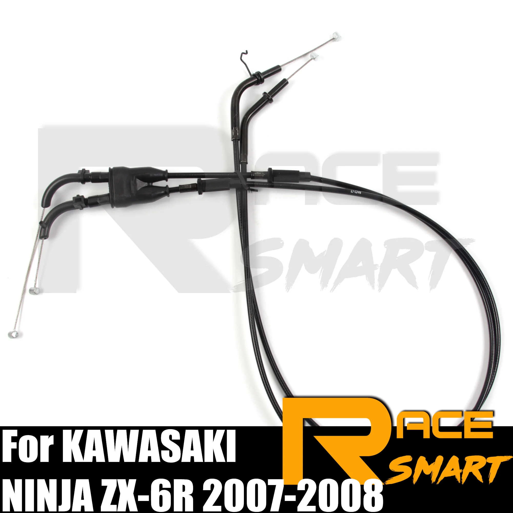 NINJA ZX 6R 2007 2008 2Piece Motorcycle Throttle Cables Accelerator