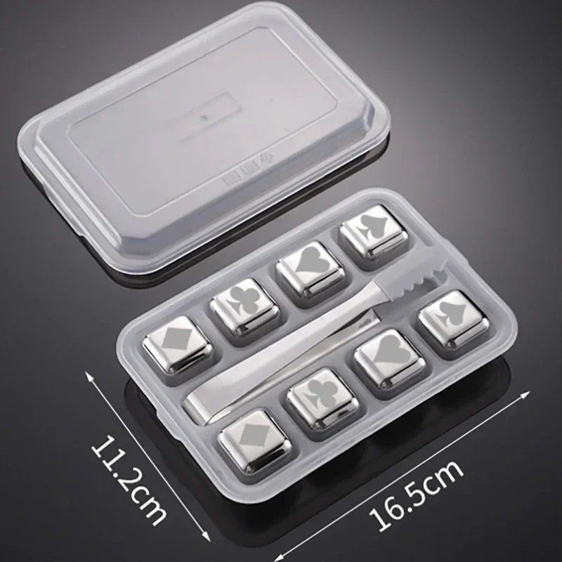 Reusable Whiskey Stones Stainless Steel Ice Cubes Quick-Freeze Wine Cooler Food Grade Metal Pellets Beer Cooler Bar Accessories image 21