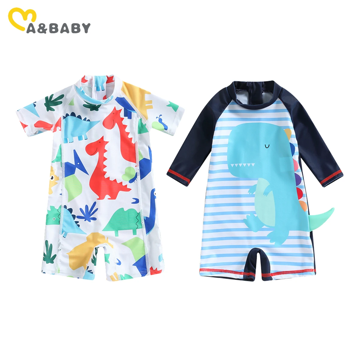 1-6Y Toddler Kid Baby Boy Swimsuit Cute Dinosaur Watermelon Print Children Summer Swimwear Beachwear Ma&Baby