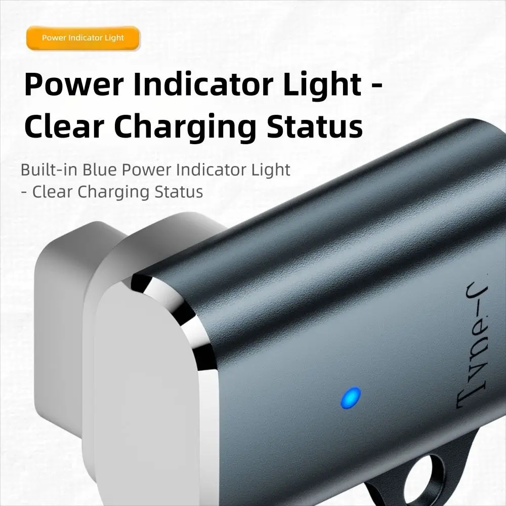 High-Speed Type-C to Magnetic Charger Converter with Indicator Light