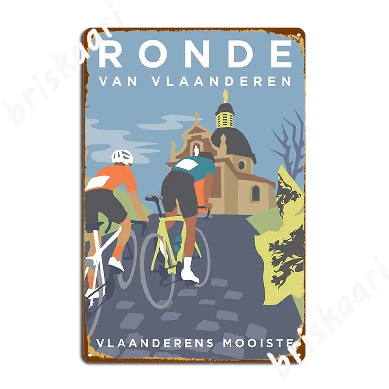 

Винтажный металлический знак велосипедный монумент Ронде Ван влаандериан, клубный Настенный декор, пещера, жестяной знак паба постер