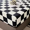 High Quality White Bed Sheet with Elastic Band Single/Queen/King Size Fitted Bed Sheets for Double Beds All-around Bed Cover 4