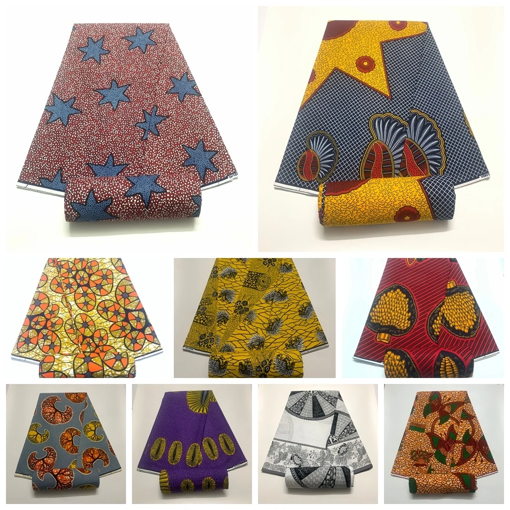 

Ankara Fabric African Real Wax Print for Dress Cotton 2024 Nigerian Ghana tissus Pagne Wax Africain Loincloth Batik Wholesale