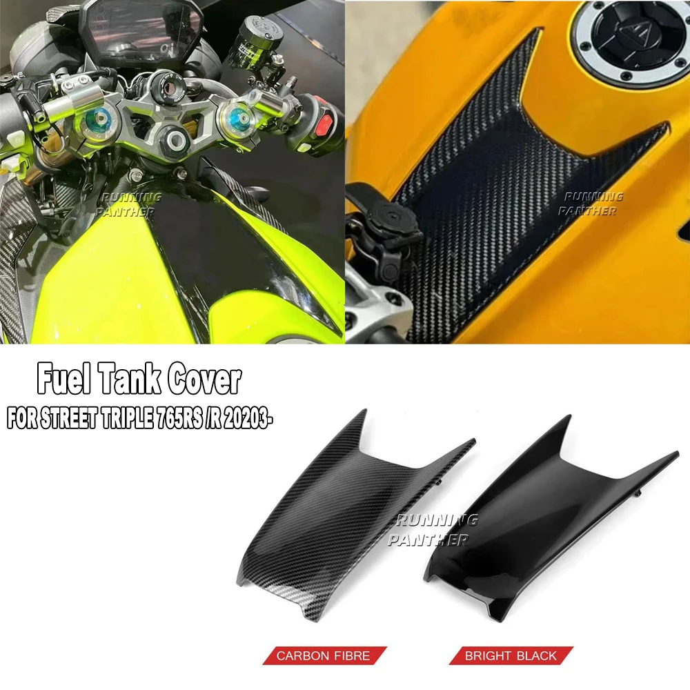 

Motorcycle Fuel Tank Air Box Front Upper Cover Carbon Fiber Fairing Cowl For Street Triple 765 R RS 765R 765RS Moto2 2023 2024