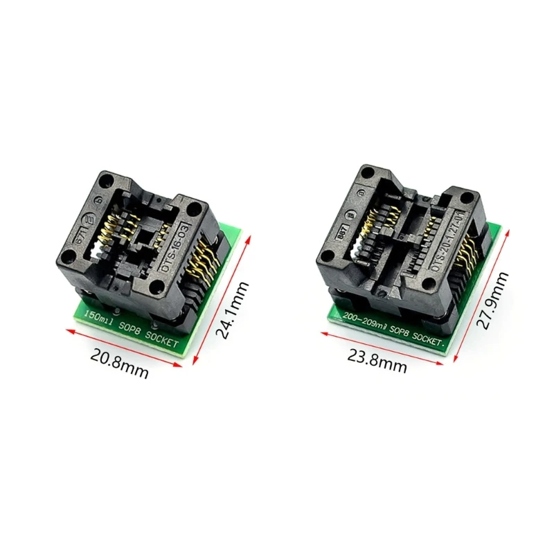 150mil/200mil SOP8 DIP8 프로그래머 어댑터 소켓 IC 테스트 변환 버너
