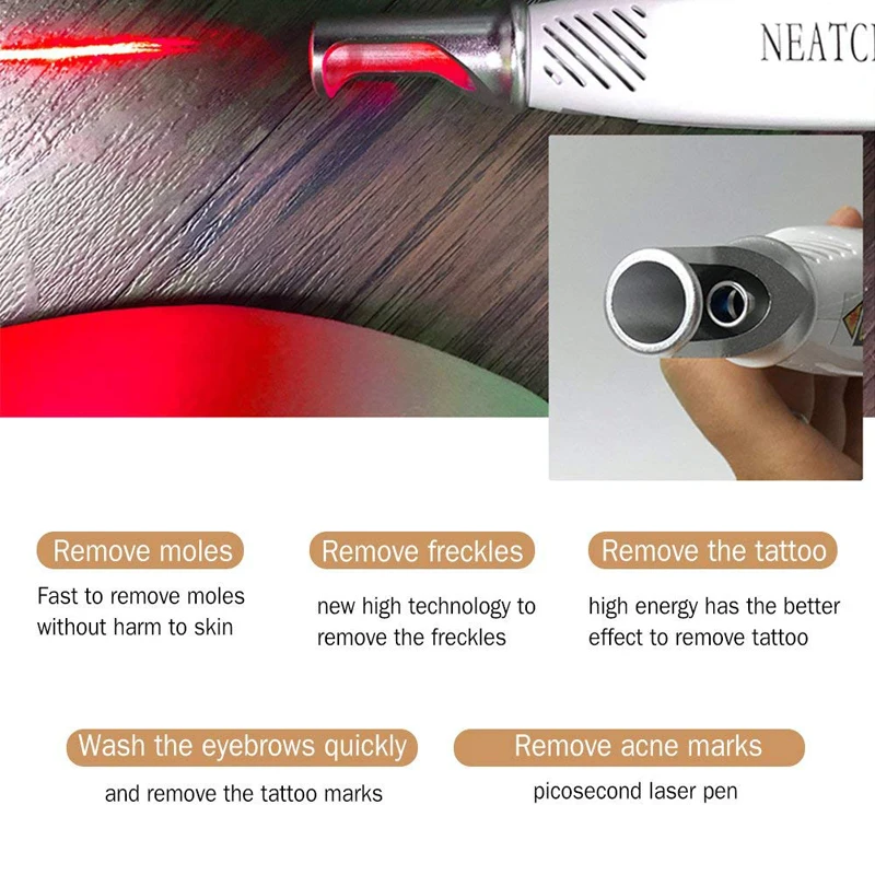 Picosecond Laser Pen Red Blue Light Therapy Tattoo Scar Mole Freckle Removal Dark Spot Remover Machine Portable Beauty Laser Pen 4 Picosecond Laser Pen Red Blue Light Therapy Tattoo Scar Mole Freckle Removal Dark Spot Remover Machine Portable Beauty Laser Pen 4