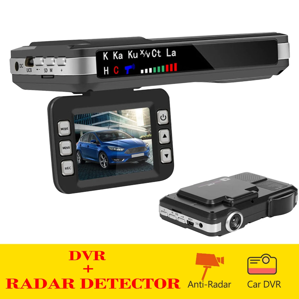 

Car Dash Cam Full HD 1080P Dashboard Camera Anti Radar Detector With English Russian Voice Alerts 24-Hour Parking Auto Accessory