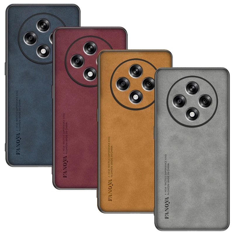 Premium Frosted Leather Anti-Shock Hard Case – Stylish Matte Finish