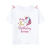 Personalised Unicorn 1-12 Birthday Shirt T-Shirt Wild Tee Girls Party T Shirt Unicorn with Name Clothes Kids Fashion Tops Tshirt 6