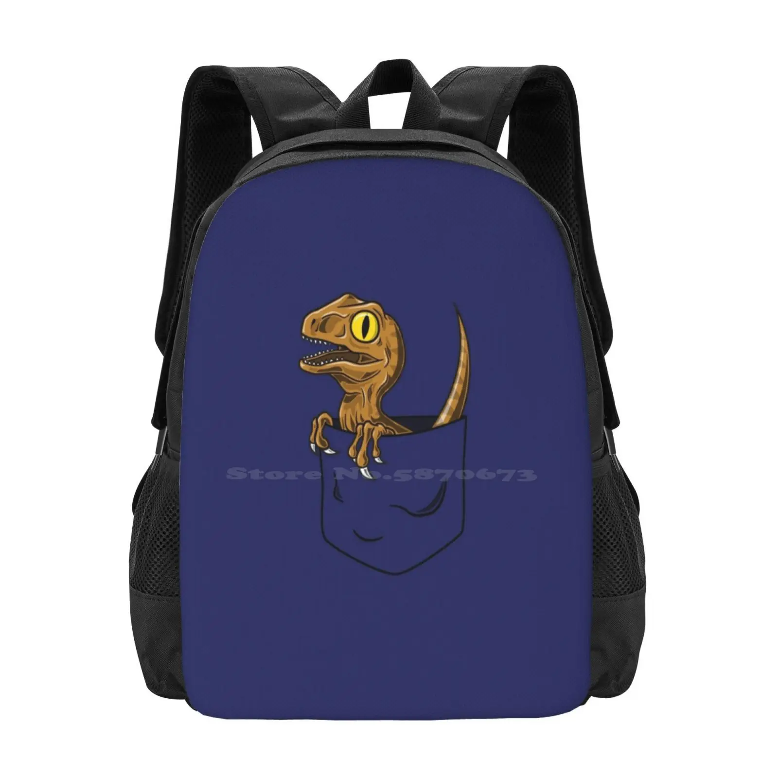 

Pocket Raptor T-Shirt New Arrivals Unisex Bags Student Bag Backpack World The Lost World Dinosaurs Velociraptor Baby Raptor