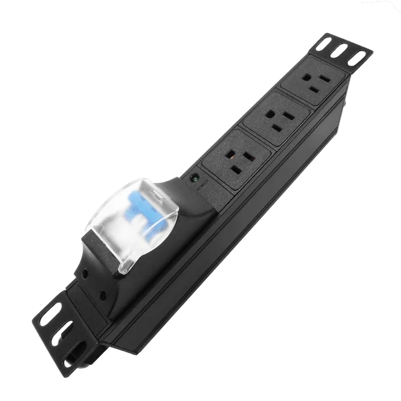 

Network Rack PDU Power Strip 3500W 3 US Socket 16A Circuit Breaker 2Meters Extension Cord Aluminium Alloy Shell