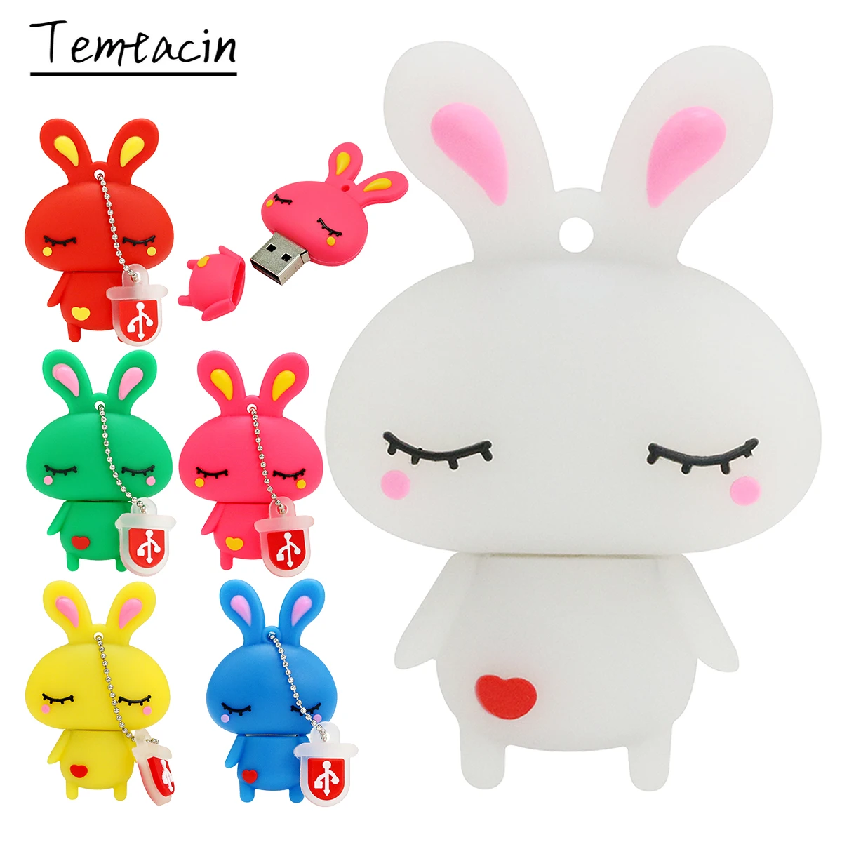 Pen Drive Love Rabbit USB Flash Drive 8GB 16GB 32GB 64GB 128GB 256GB ...