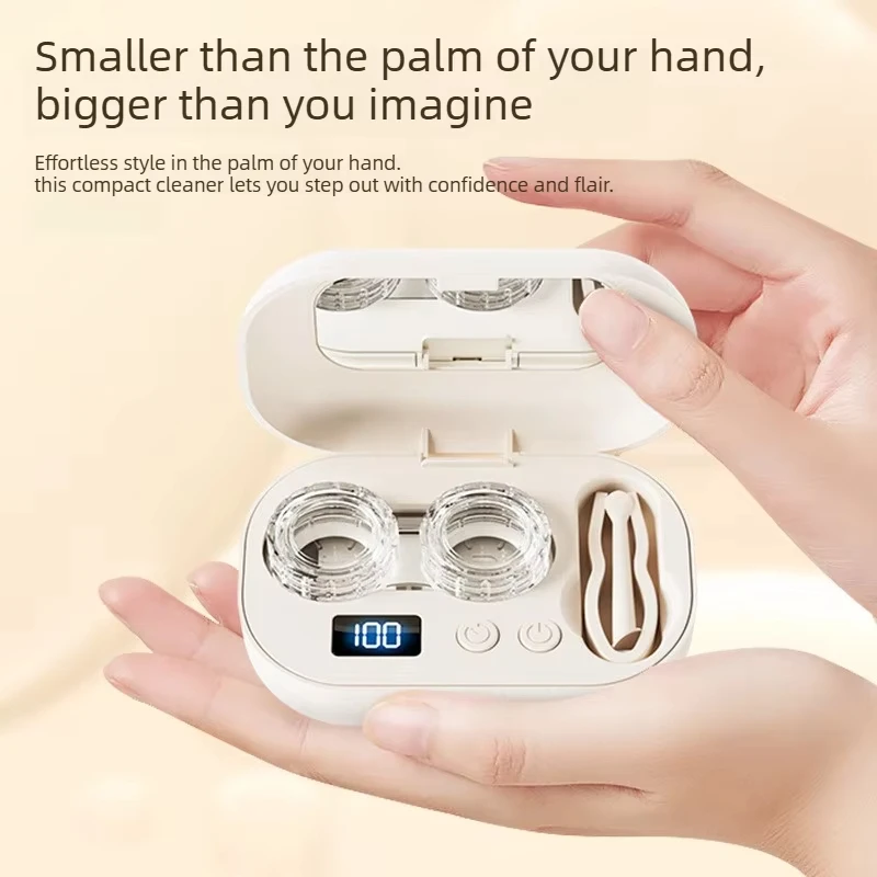 Lenovo Ultrasonic Contact Lens Cleaner 4-Timer Fully Automatic Portable Rechargeable Lens Corneal Reshaping Device Cleaning Box 4