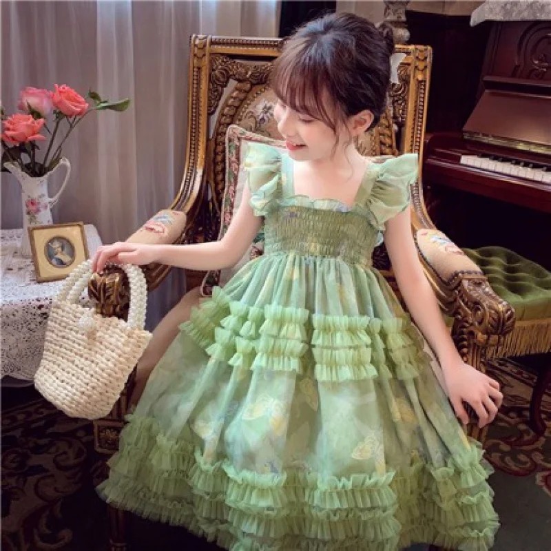 

Girls2024Children's New Princess Dress Summer Birthday Dress Popular Princess Style