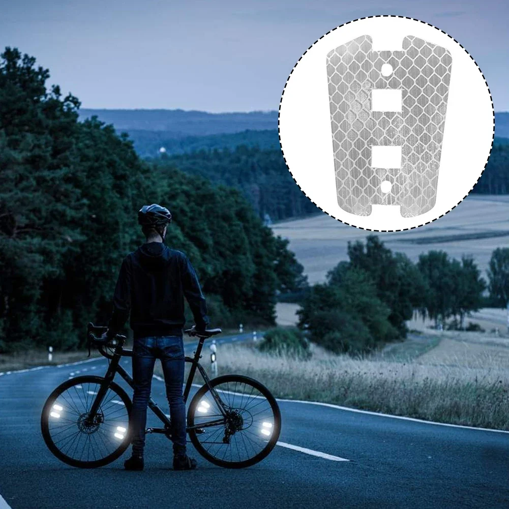 4Pcs/Set Bike Reflective Sticker Wheel Spoke Reflector Safety Warning MTB Bicycle Wheel Rim Reflective Clip Reflector Strips bicycle parts bicycle wheel stickers