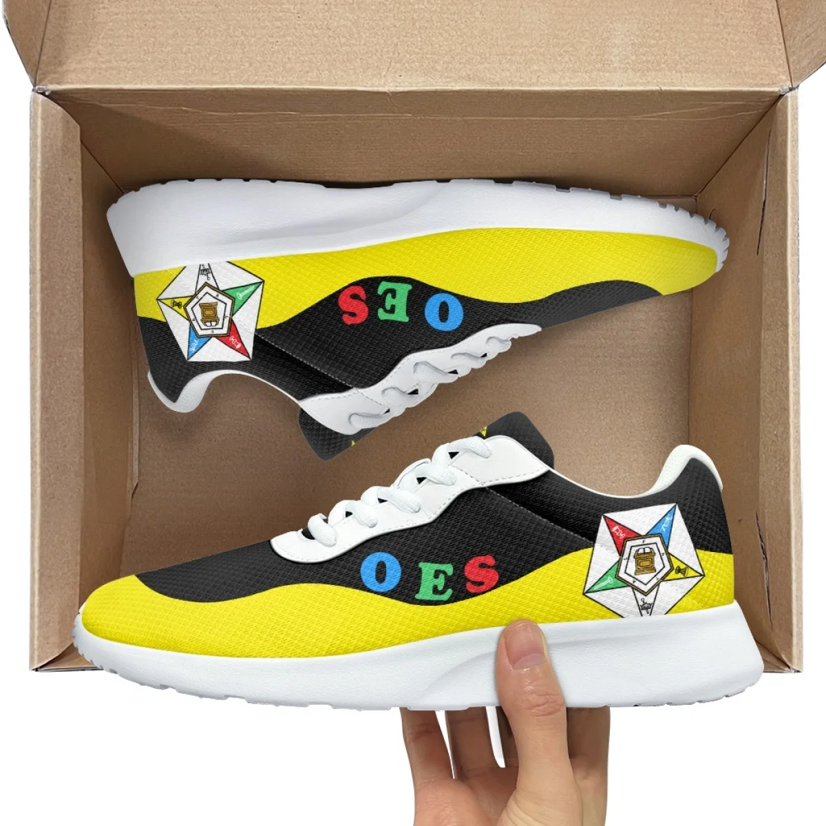 OES Sisters Sorority Pattern Women Soft Jogging Shoes Fashion Sneaker Durable Gym Teen Sneakers Print On Demand tenis masculin