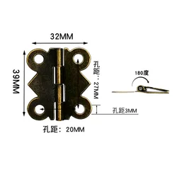 20pcs Decorative Butterfly Hinges for Jewelry, Gift, Music, and Wine Boxes with Screws - Assorted Sizes and Colors (Bronze 32mm x 39mm)