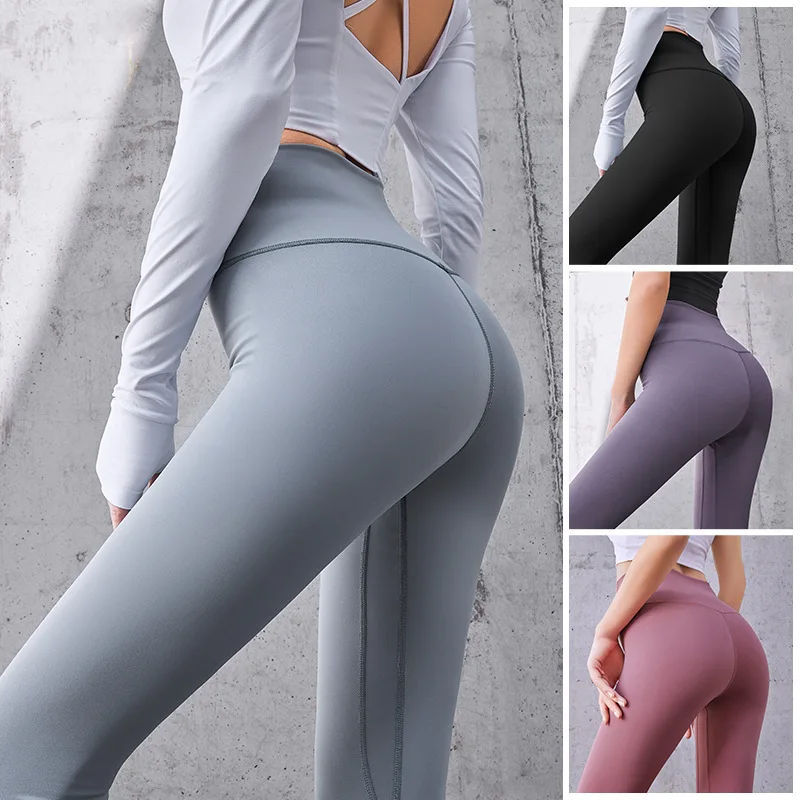 

Traceless Quick Dried Women's Peach Fitness Exercise Tight Fit High Waist Nude Running Hip Lift Yoga yoga pants women leggings