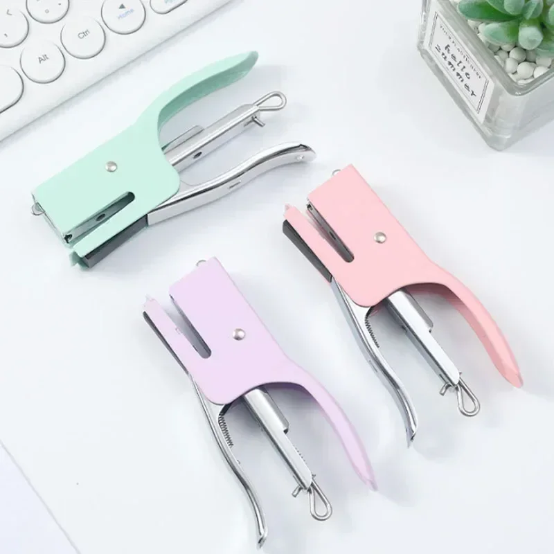 No Nails No Staples Stapling Machine Metal Stapler Plier Packaging Plier Stapler 10-16 Sheets Capacity Staples clip 1pc push stapler mini stapler set hand stapler metal stapler stapleless stapler