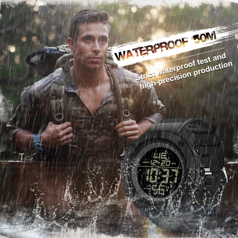 Megalith Montre numérique pour homme, montre numérique de sport