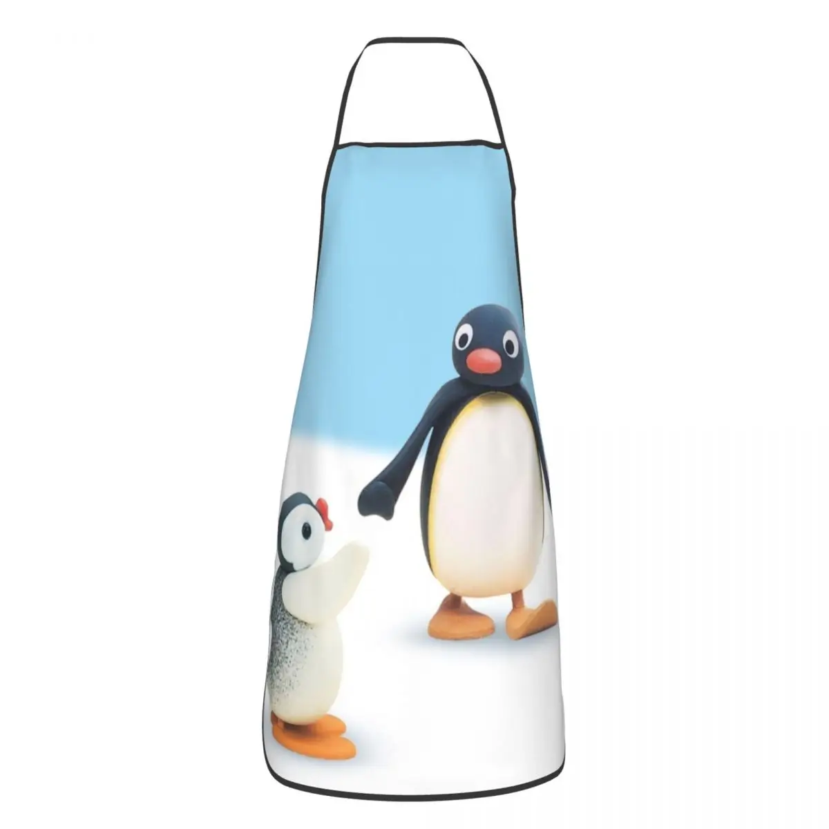 

Pingu Penguin Apron Chef Cooking Baking Tablier Sleeveless Bib Kitchen Cleaning Pinafore for Women Men Painting