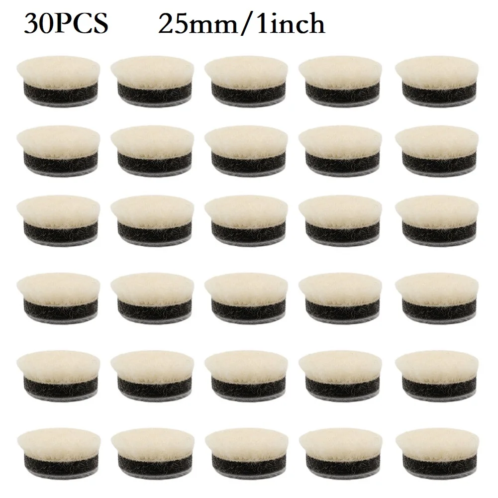 30pcs 1inch 25mm Wool Polishing Pads Glass Cleaning Tool For Car Polisher Polishing Machine Cleaning Tools car polishing pads polishing pads