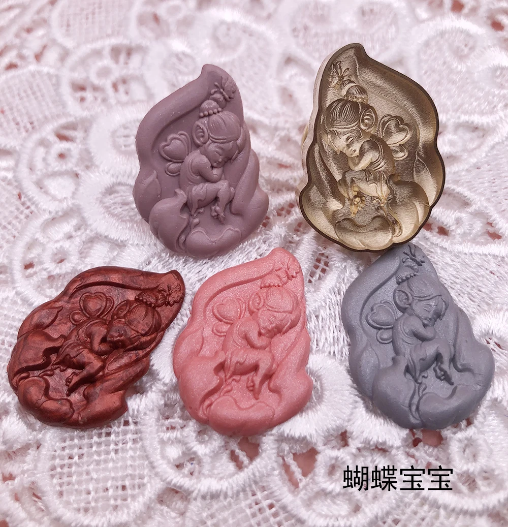 rubber stamp and scrapbook expo 3D Embossed Relief Wax Sealgirl/Angel  Stamp Head For Scrapbooking Cards Envelopes Wedding Invitations Gift journal stamps scrapbooking Scrapbooking & Stamps