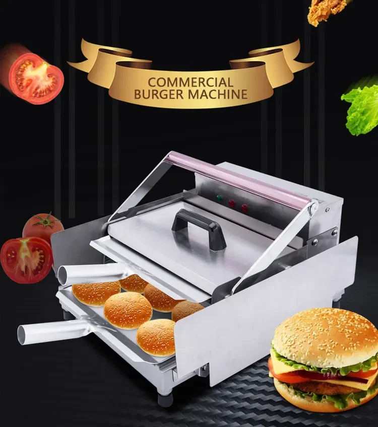 Restaurant Use Fast Food Hamburger Burger Bread Grill Maker Machine