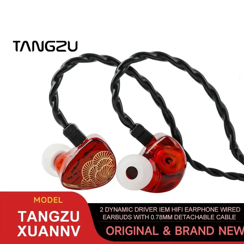 

TANGZU Xuan Nv Hifi Dual DD In-ear Monitors Earphones 2pin 0.78mm Cable IEM Headest Headphones FUDU WAN ER SG