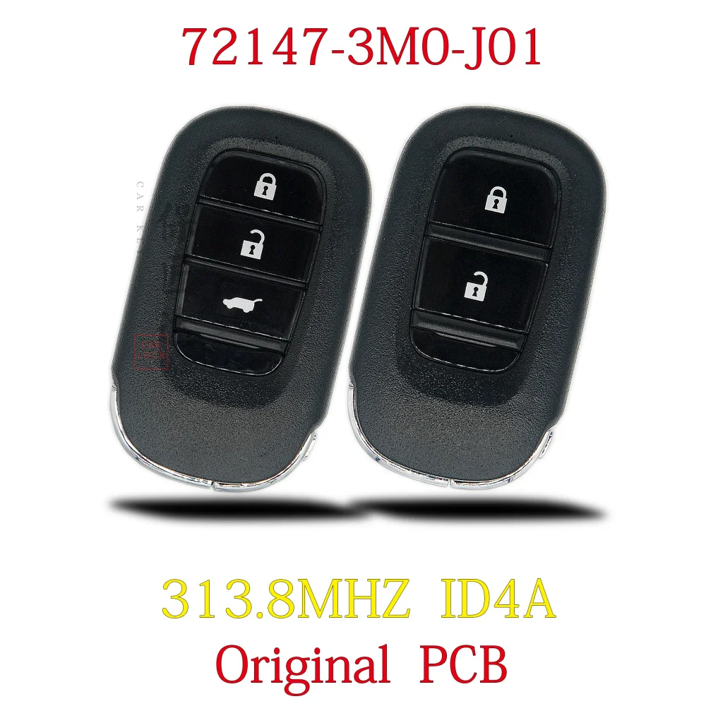 BaoJiangDd New  car key Fit For XRV CRV HRV FIT ZRV VEZEL 313.8MHZ 4A Keyless Keyless Smart Remote Car key 72147-3M0-J01
