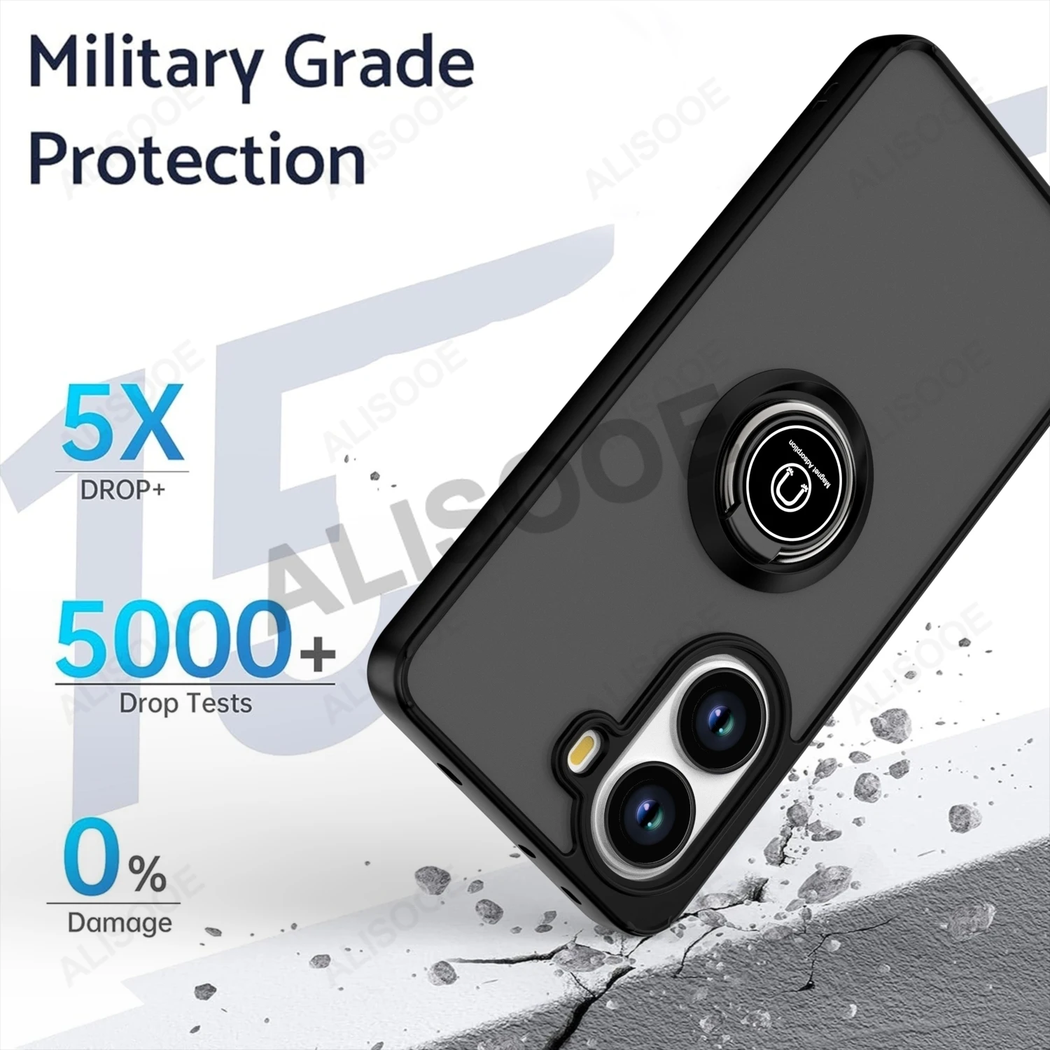 Kickstand Armor Ring Holder Shockproof Protective Case