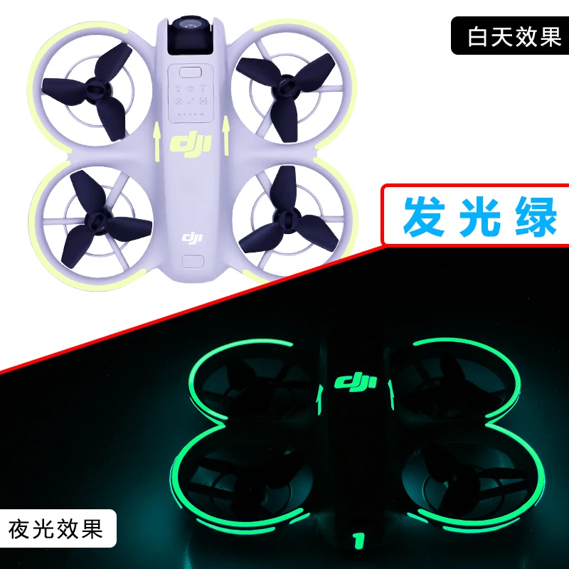 For DJI Neo Colour Laser Glow-in-the-Dark Stickers Natural Light Absorbing Night Stickers Drone Decorative