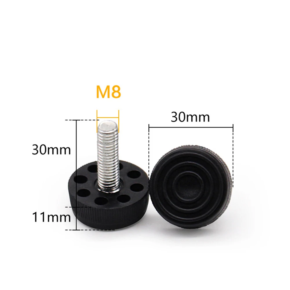 10Pcs Furniture Legs Anti-slip Base Table Cabinet Leg Pad Feet Leveler Floor Protector M6/M8/M10 Screw In Foot Mat furniture leg pads chair leg caps chair leg protector furniture foot pads rubber furniture feet pads furniture leg caps furniture foot protector furniture gliders furniture foot mats furniture feet