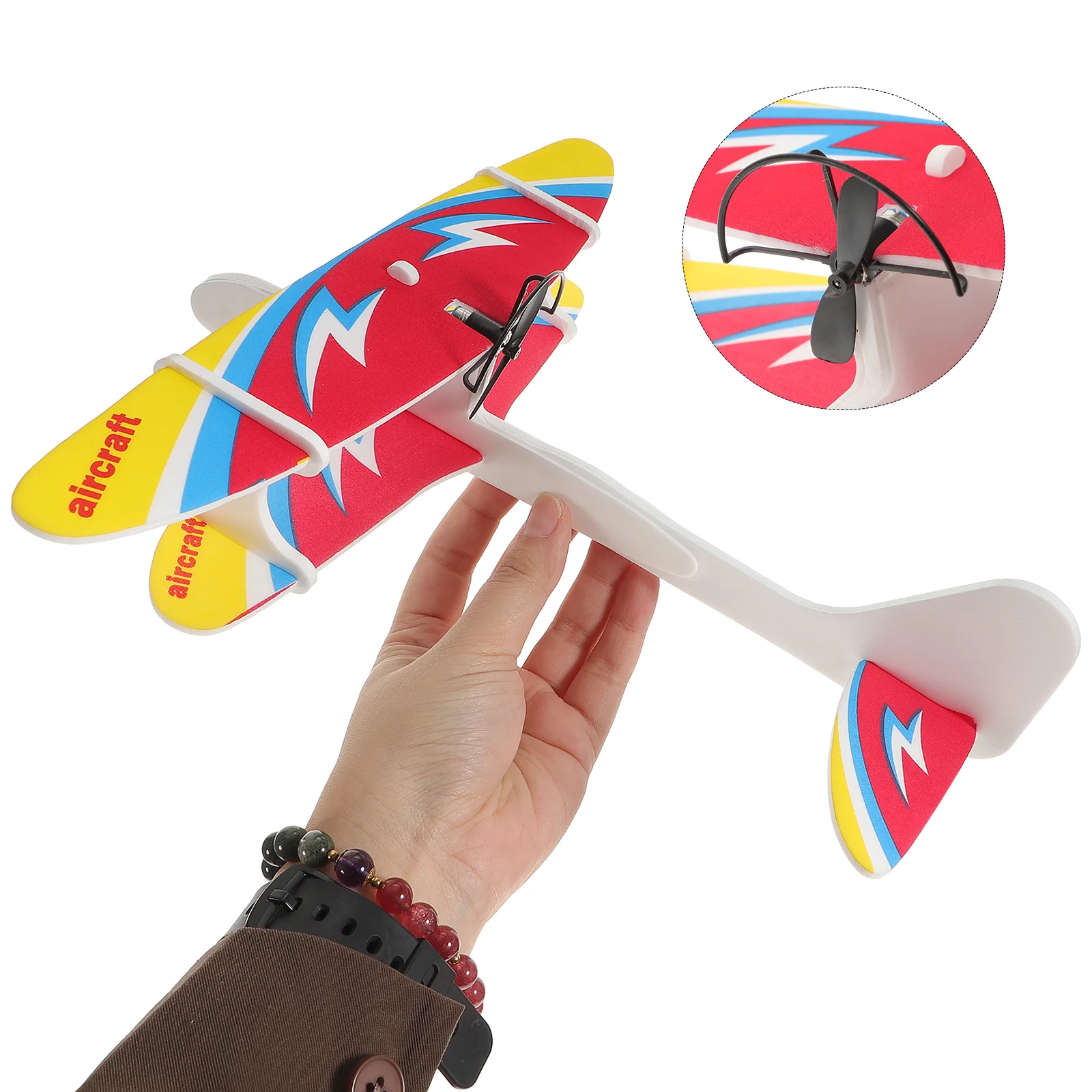 Foam Throwing Plane Toy Electric Capacitor for Aircraft Outdoor Playset Airplane Child Flying Model 6